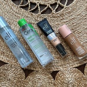 Elf Cosmetics and CeraVe Makeup Skincare Bundle CC Cream Foundation Toner
